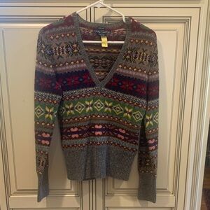 Ralph Lauren Multicolor V-Neck Sweater